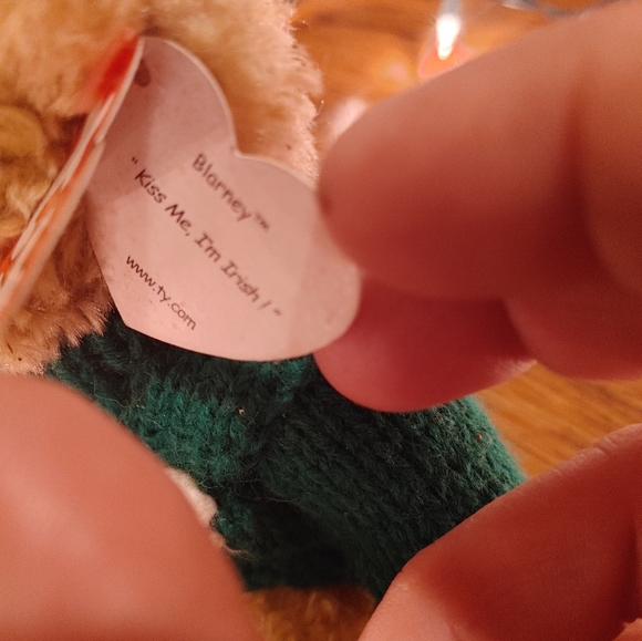 30 year old Ty Beanie Baby BLARNEY the Bear adjustable teddy bear beanie babies - Picture 2 of 5